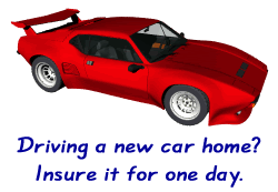 Use day insurance to drive a new car home
